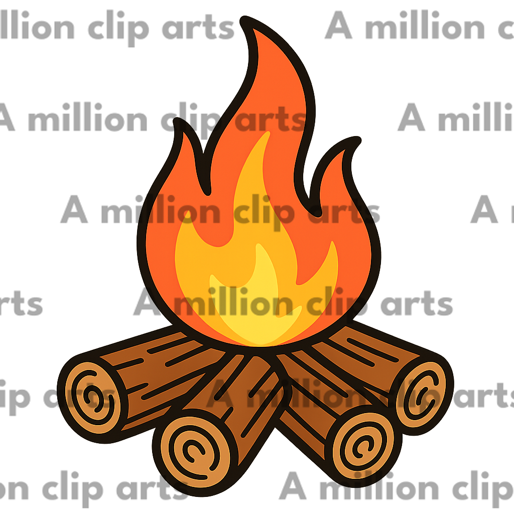Campfire Illustration clipart