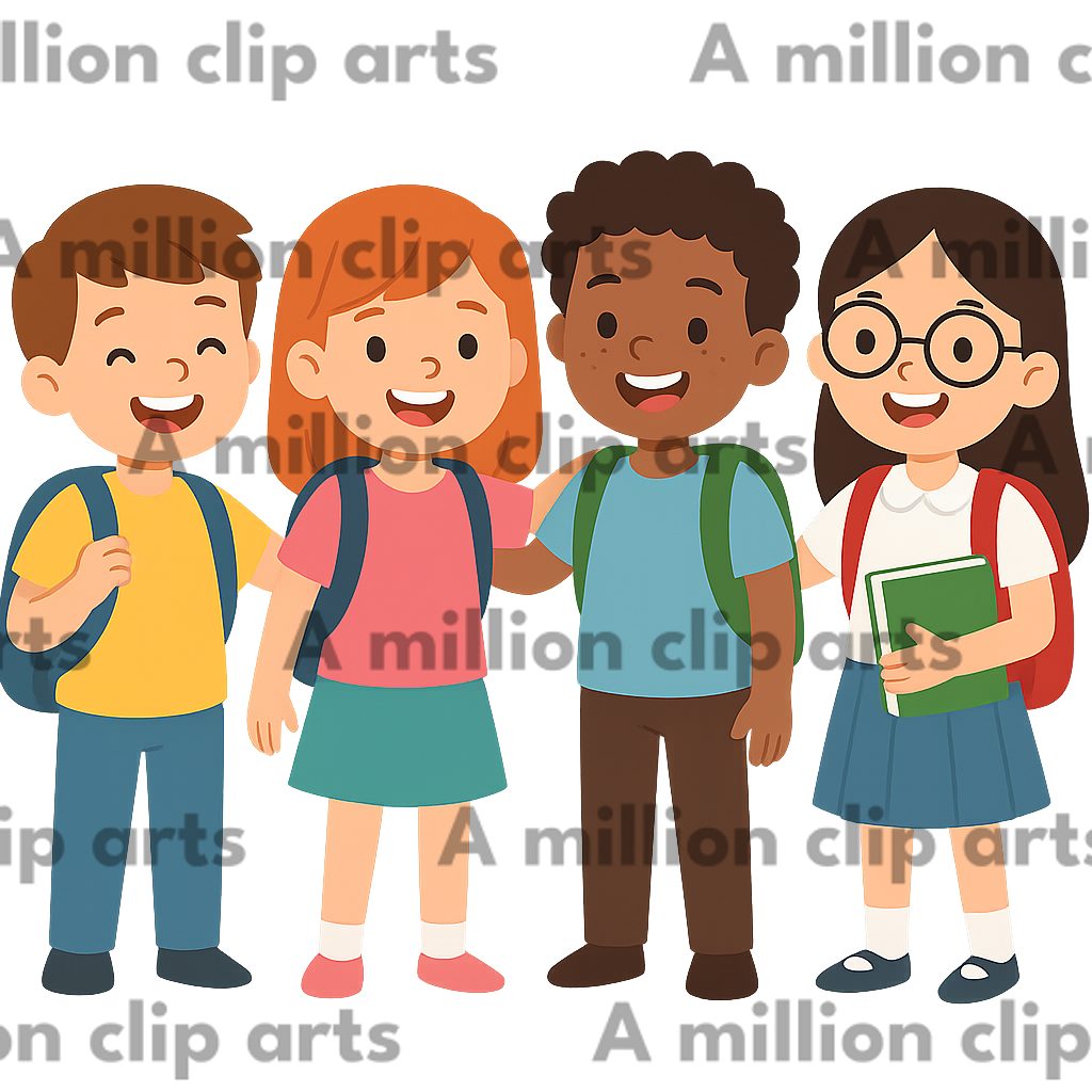 Diverse Kids clipart