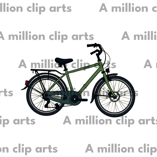 Green Bicycle clipart