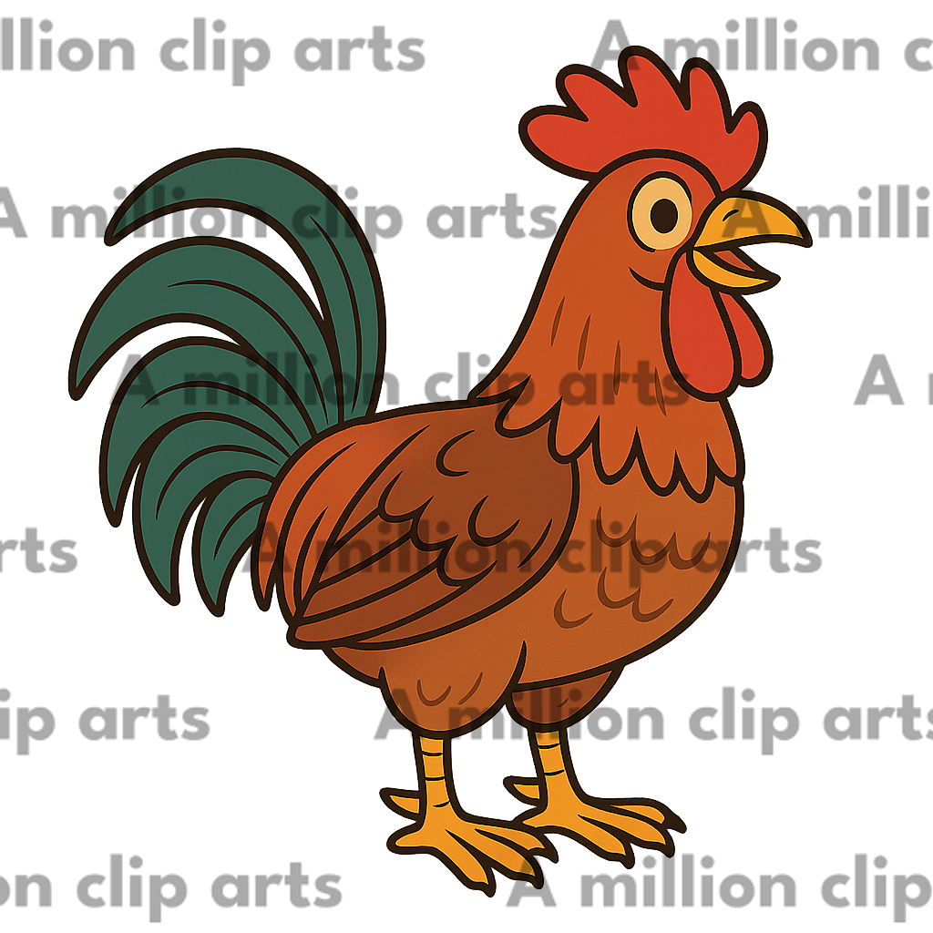 Cartoon Rooster clipart