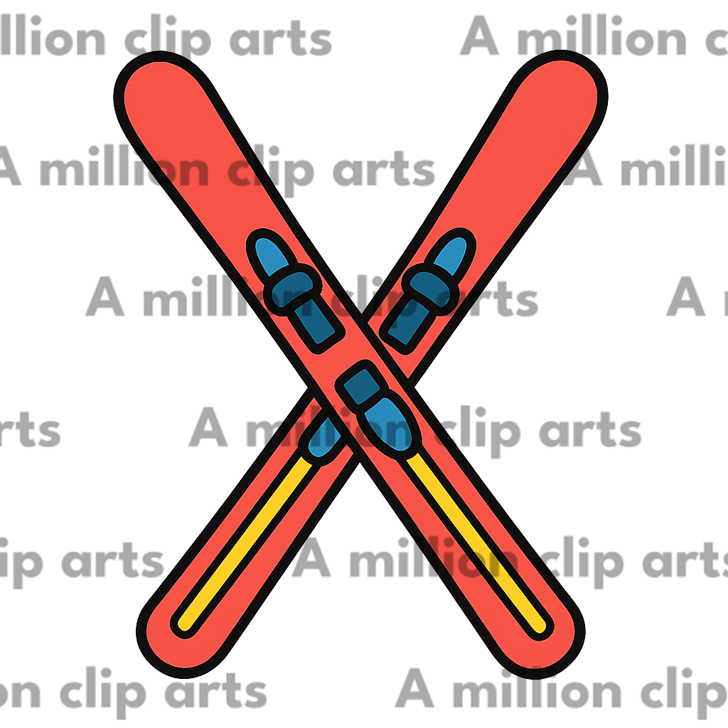 Crossed Skis clipart