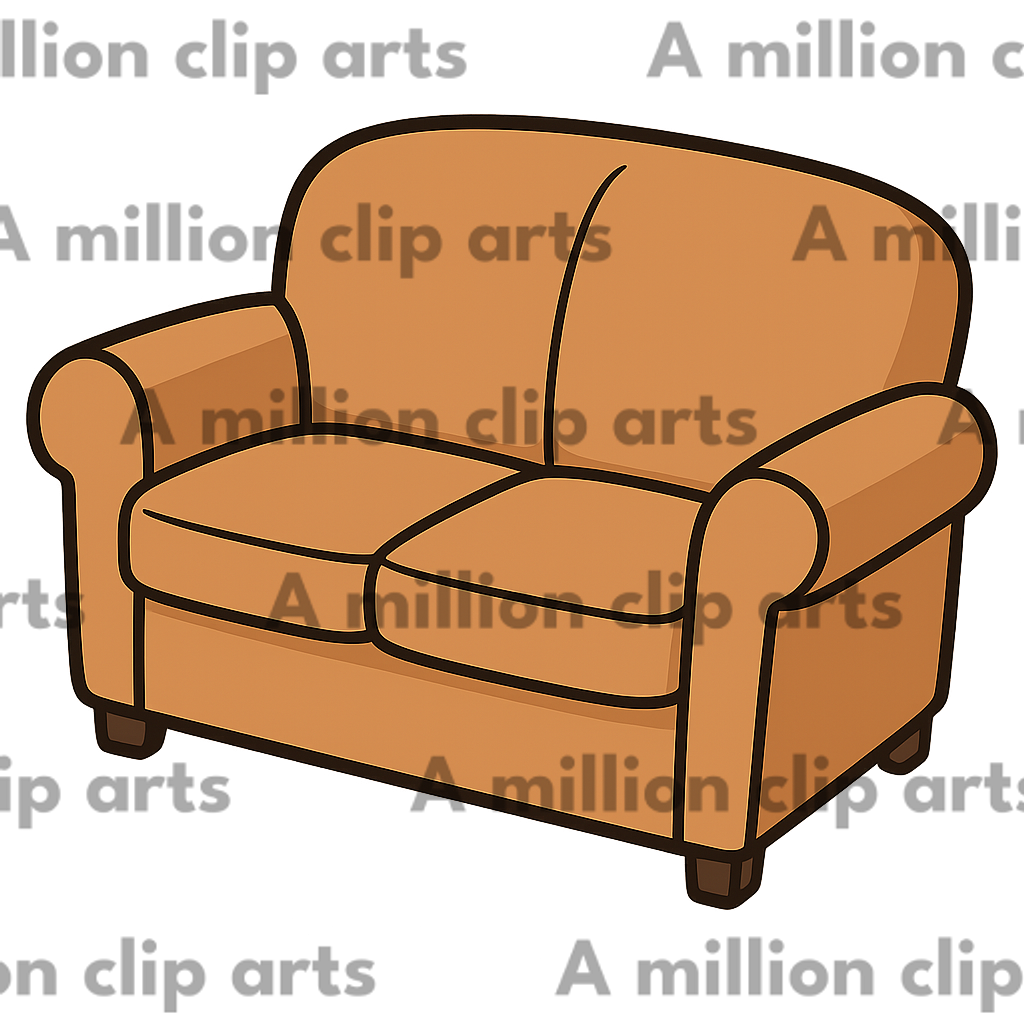 Two-Seater Sofa clipart
