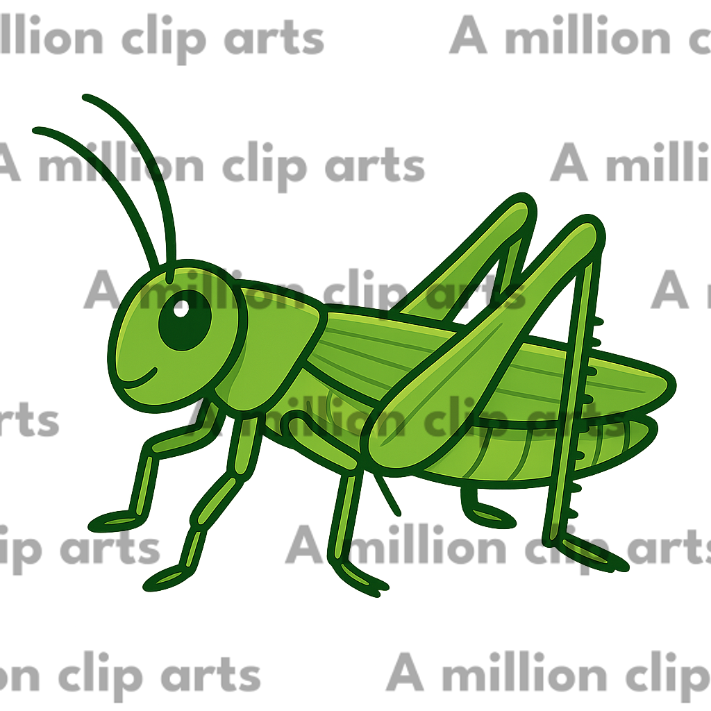 Green Grasshopper clipart