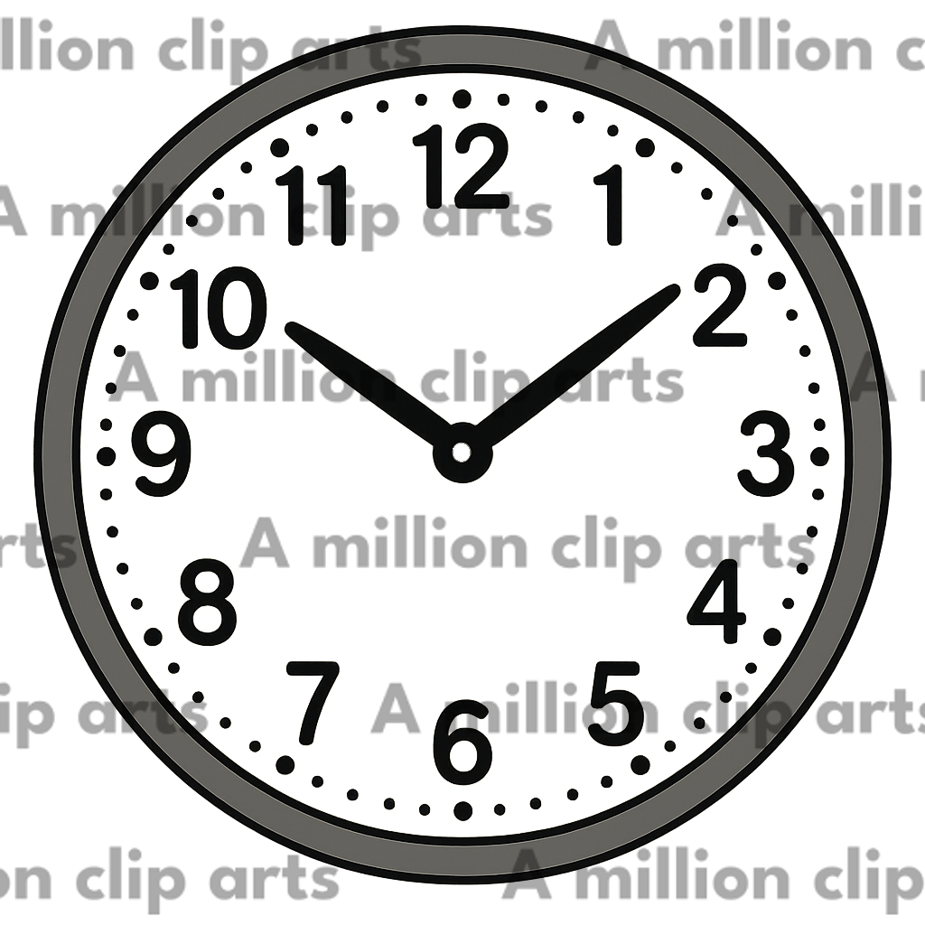 Round Clock clipart