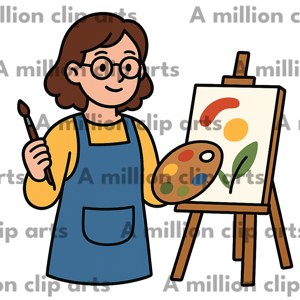 Painter Girl clipart