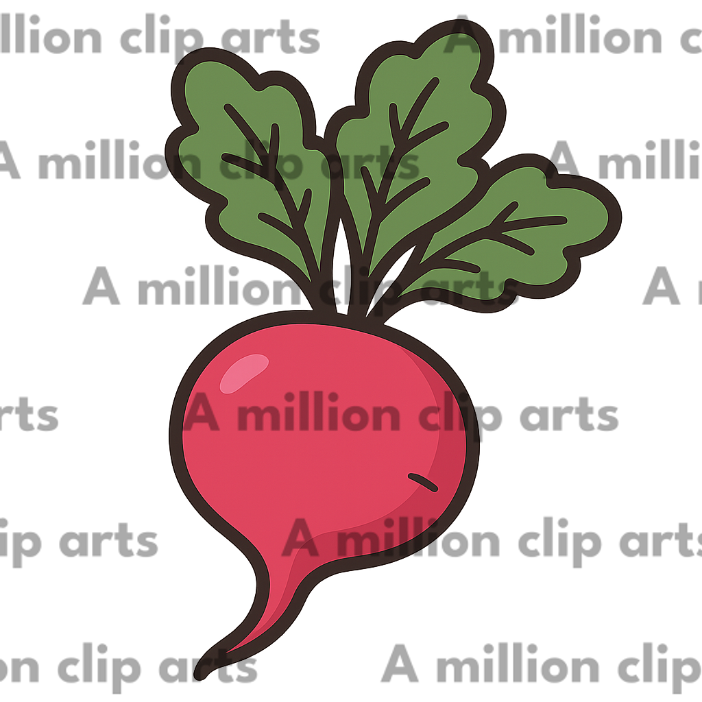 Cartoon Radish clipart