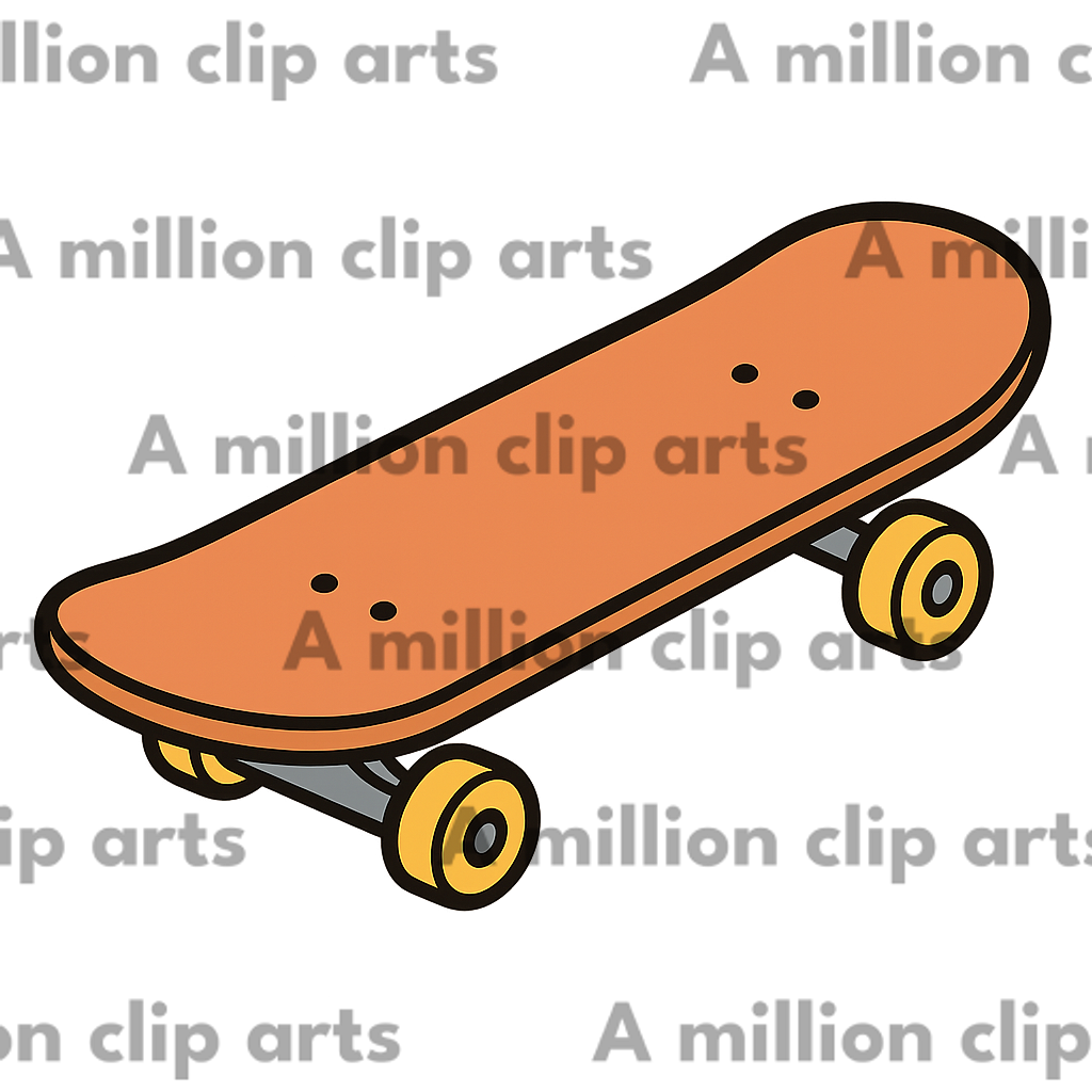 Skateboard Clip clipart