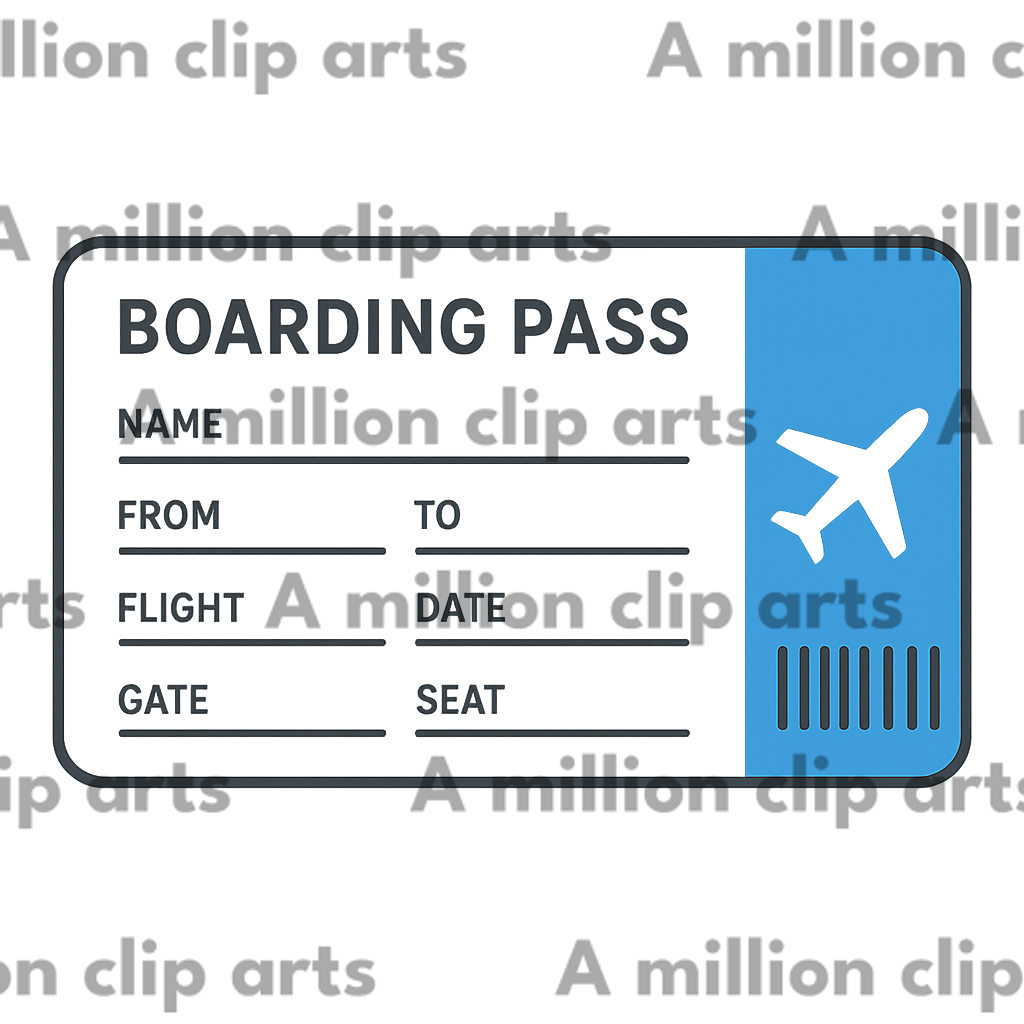 Boarding Pass clipart