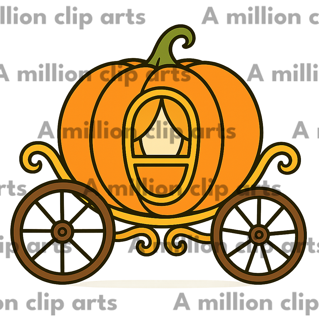 Pumpkin Carriage clipart