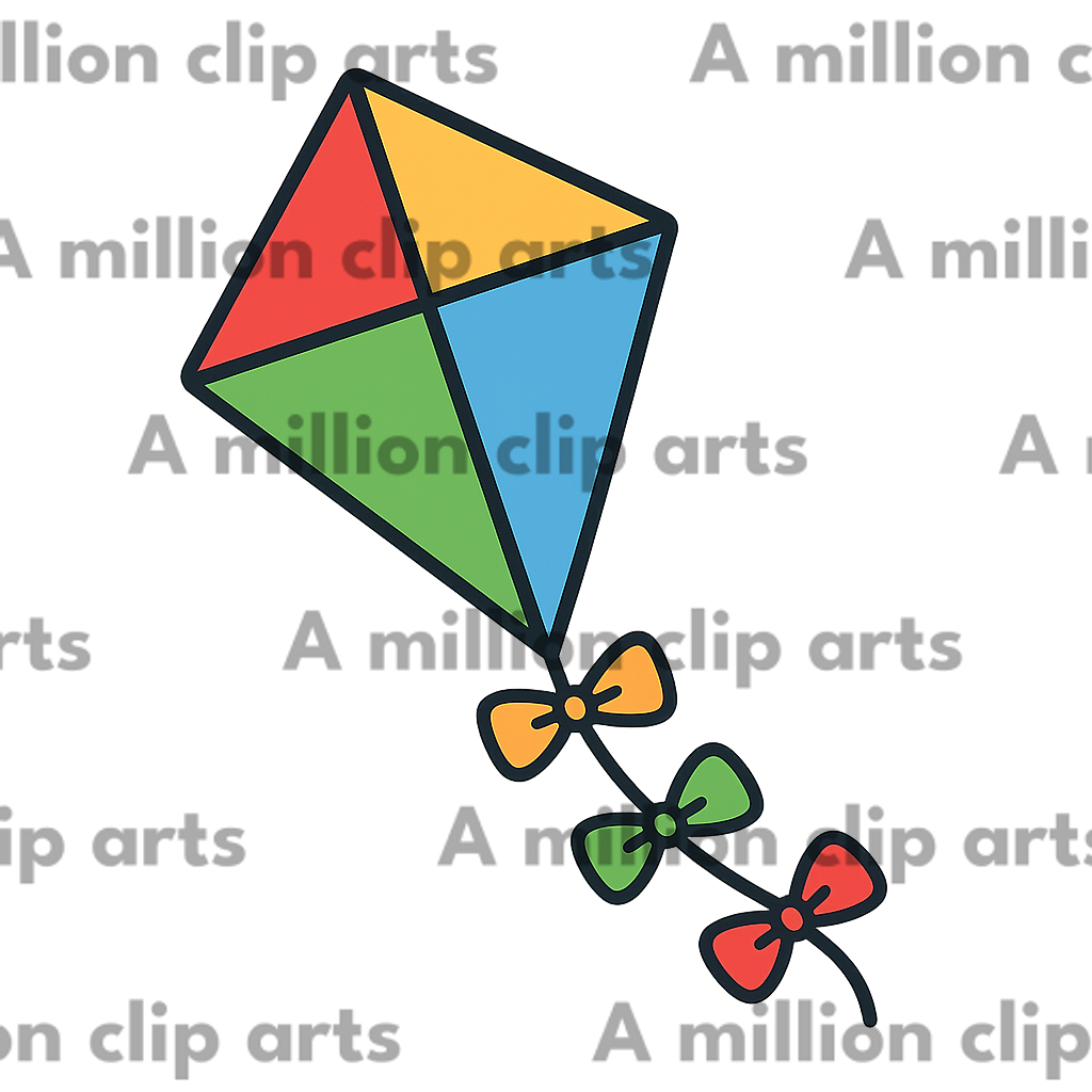 Colorful Kite clipart