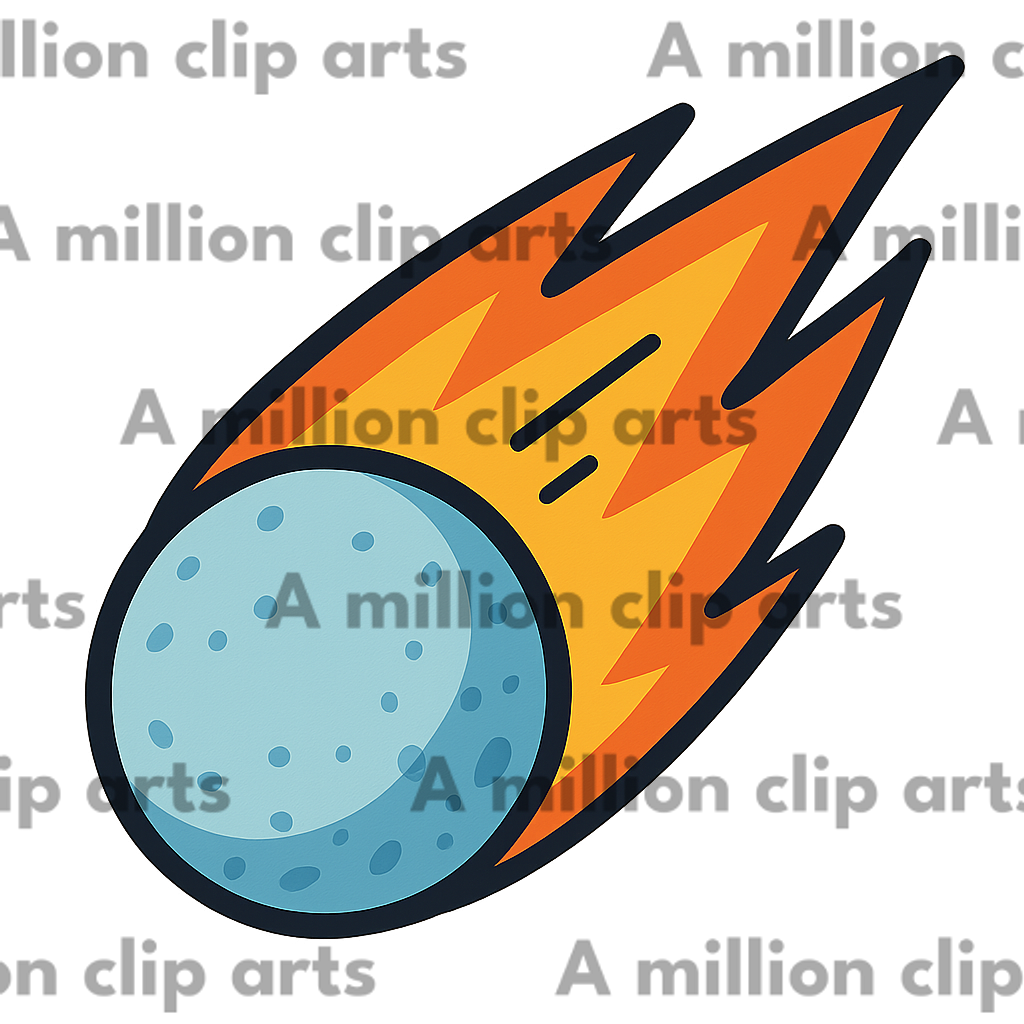 Fiery Comet clipart