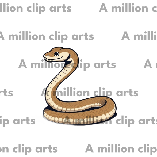 Coiled Snake clipart