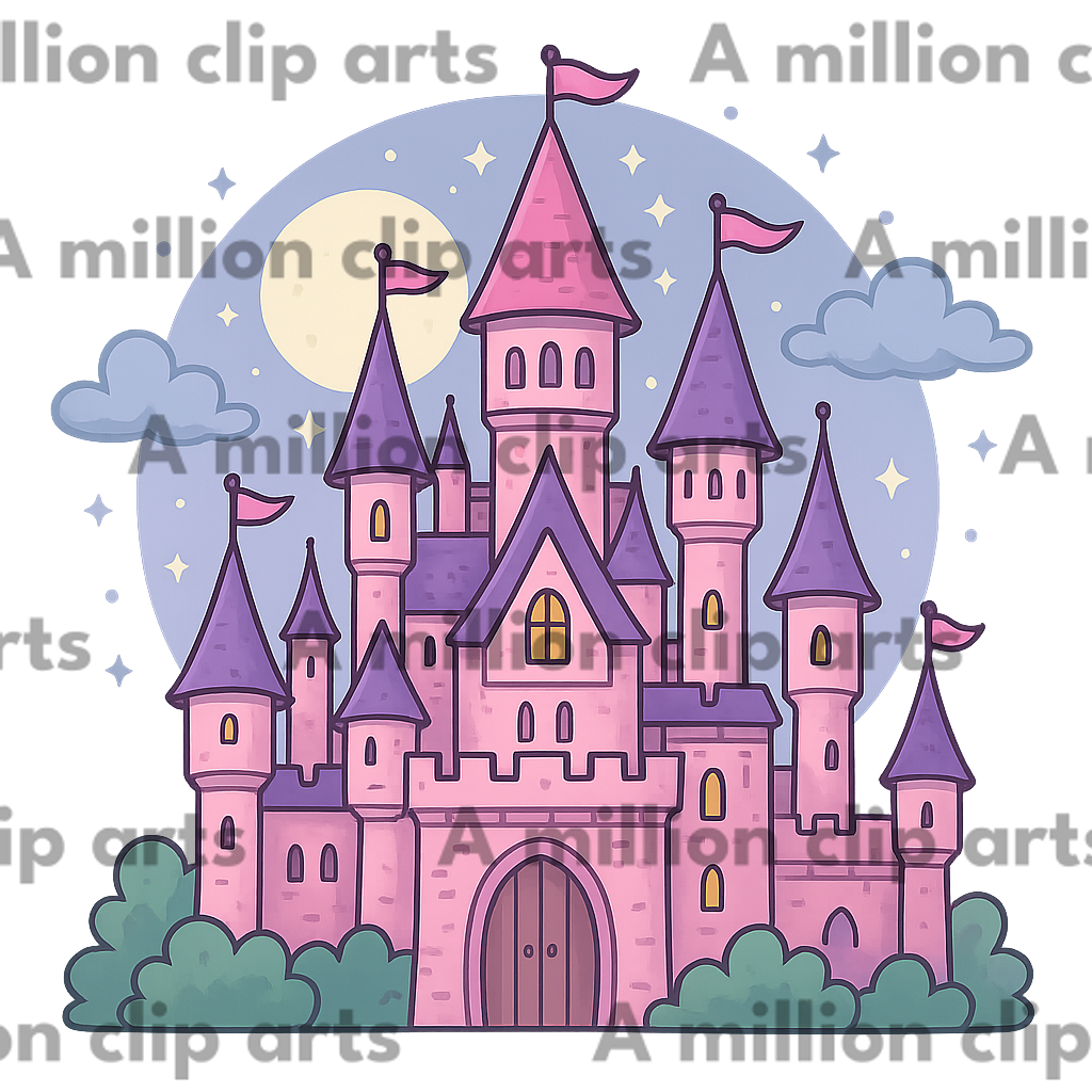 Pink Castle clipart