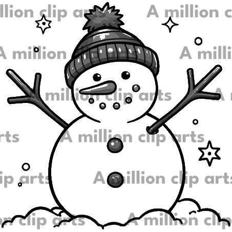 Snowman Joy clipart