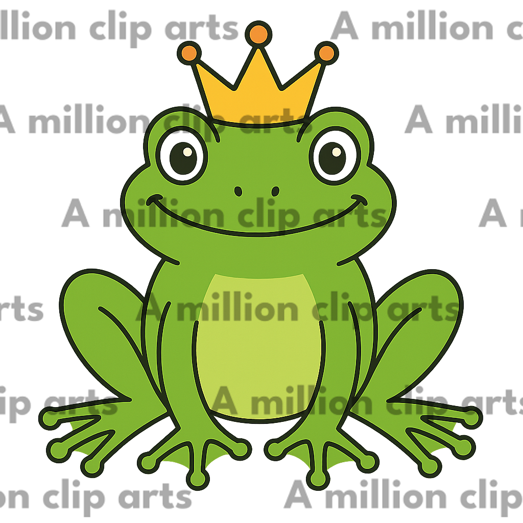 Crowned Frog clipart