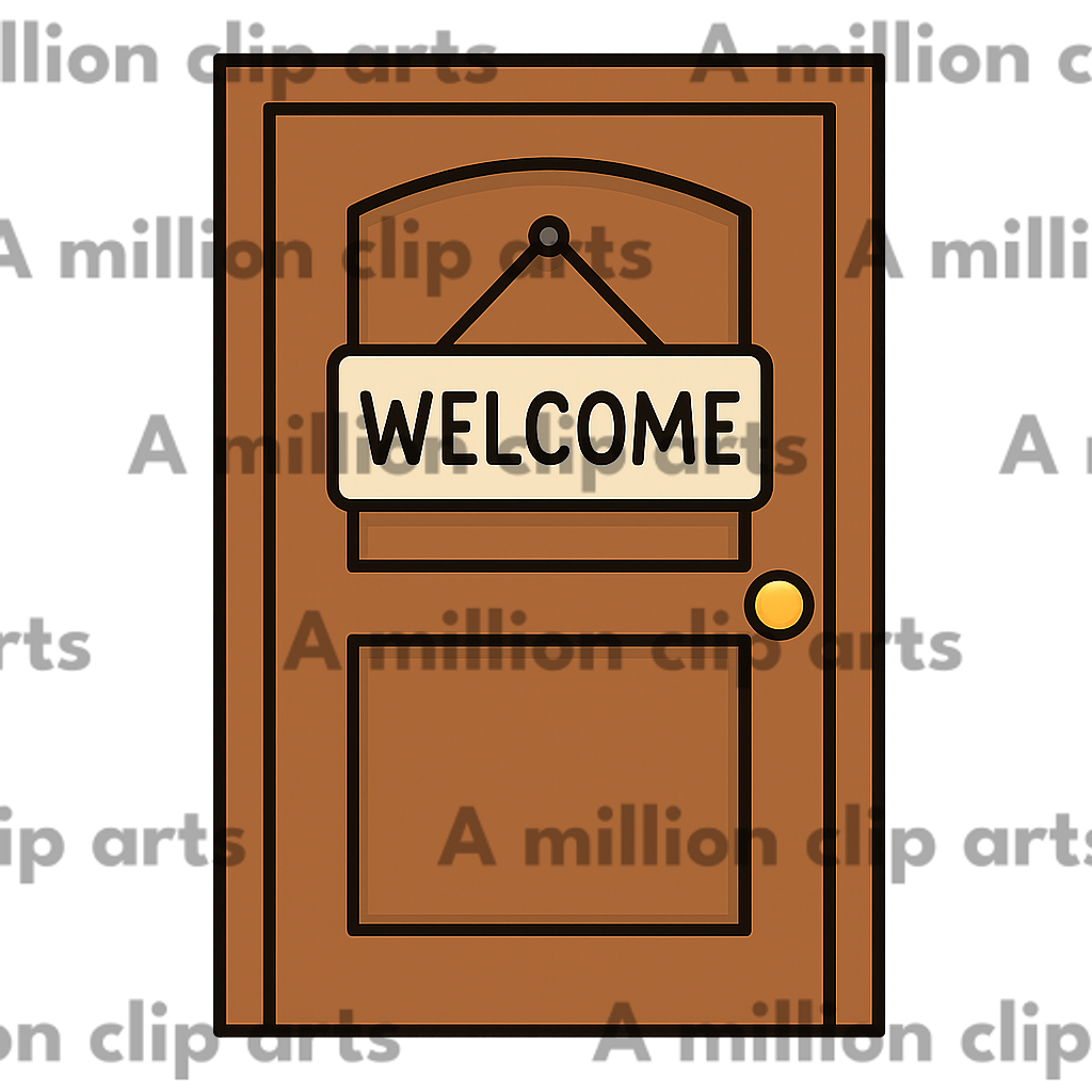 Welcome Door clipart