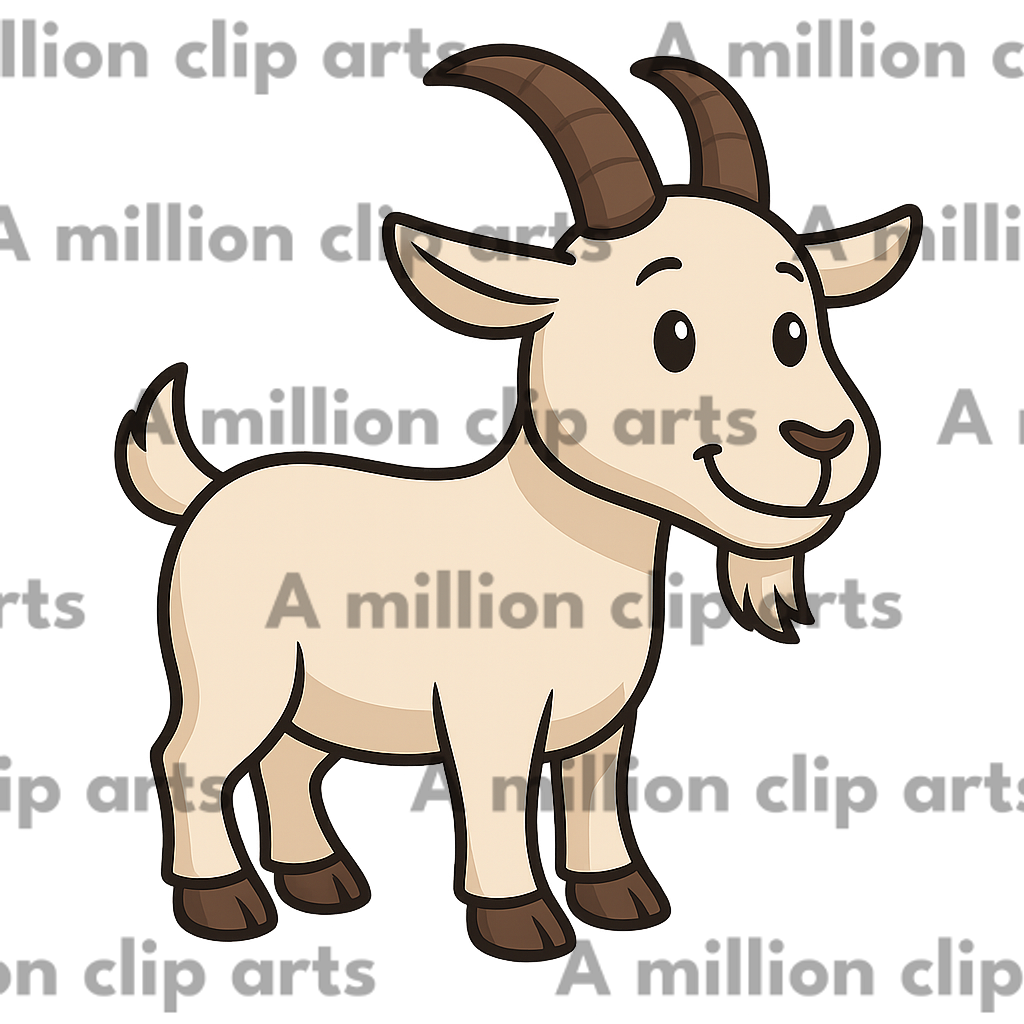 Cute Goat clipart