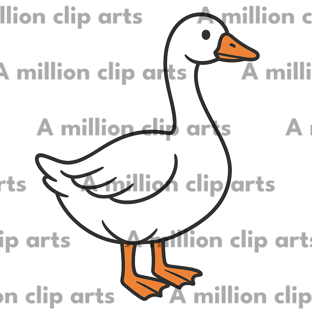 Cartoon Goose clipart