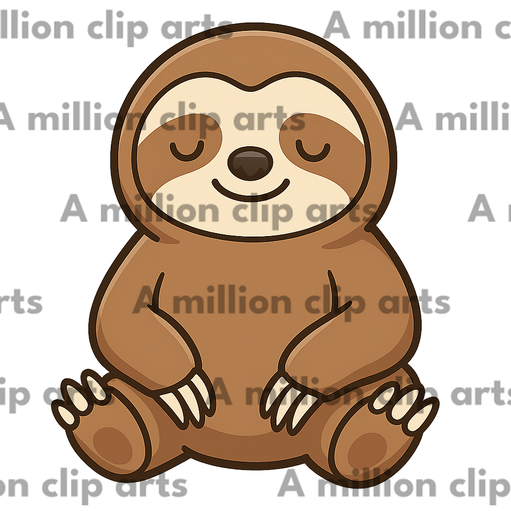 Peaceful Sloth clipart