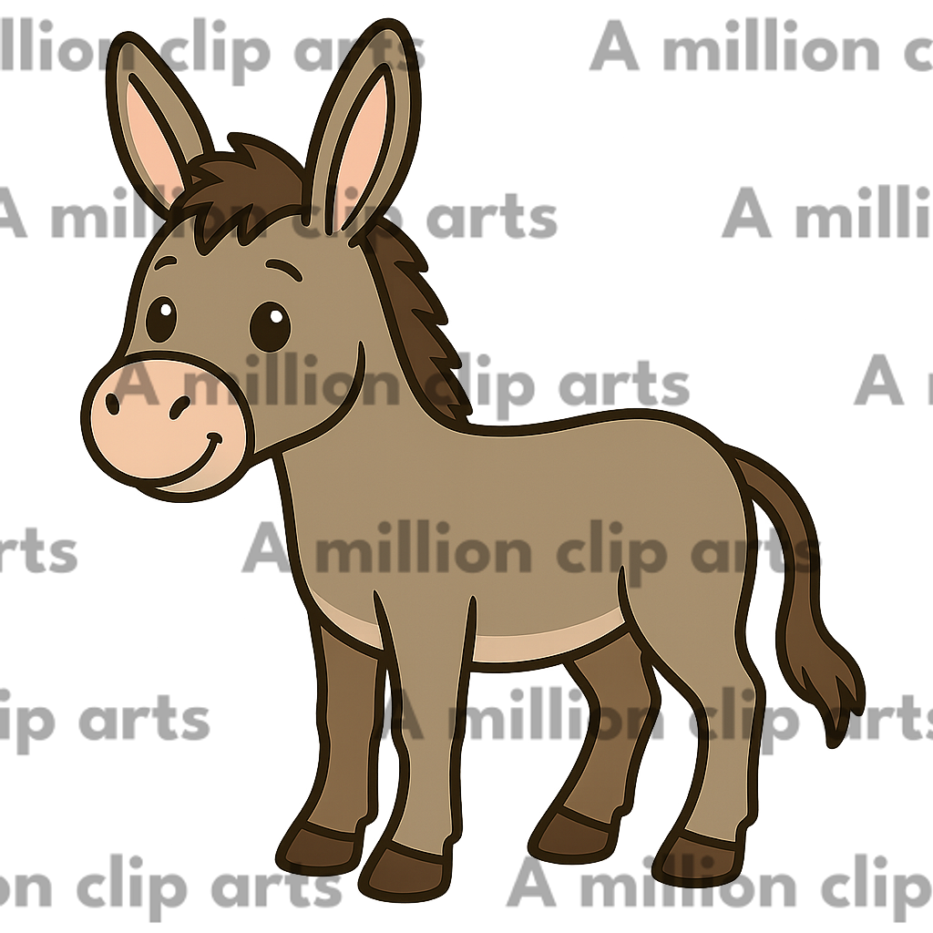 Cartoon Donkey clipart