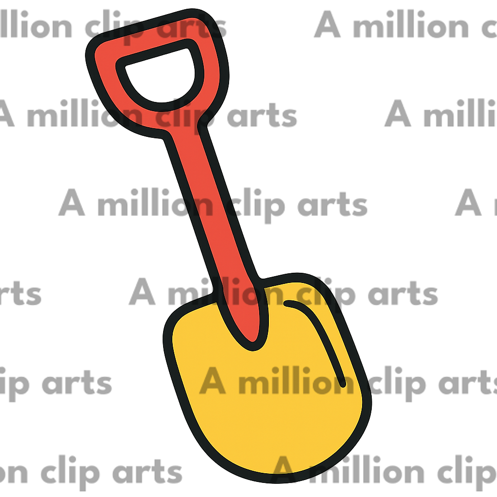 Yellow Shovel clipart