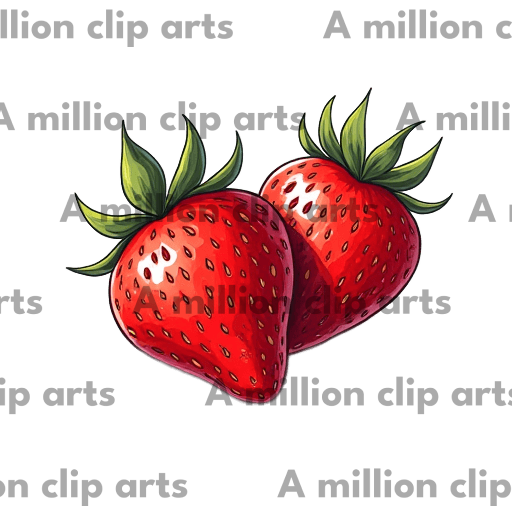 Strawberry Pair clipart