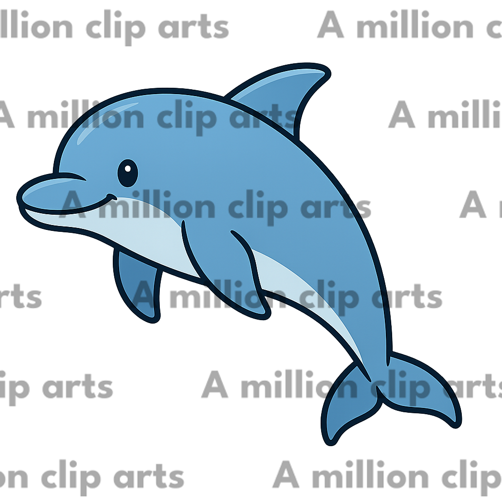 Happy Dolphin clipart