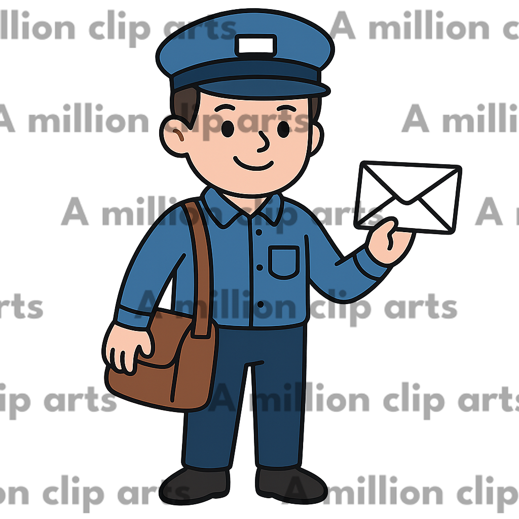 Mailman Illustration clipart