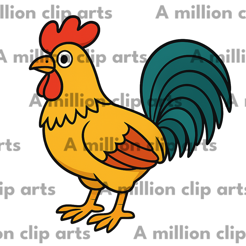 Cartoon Rooster clipart