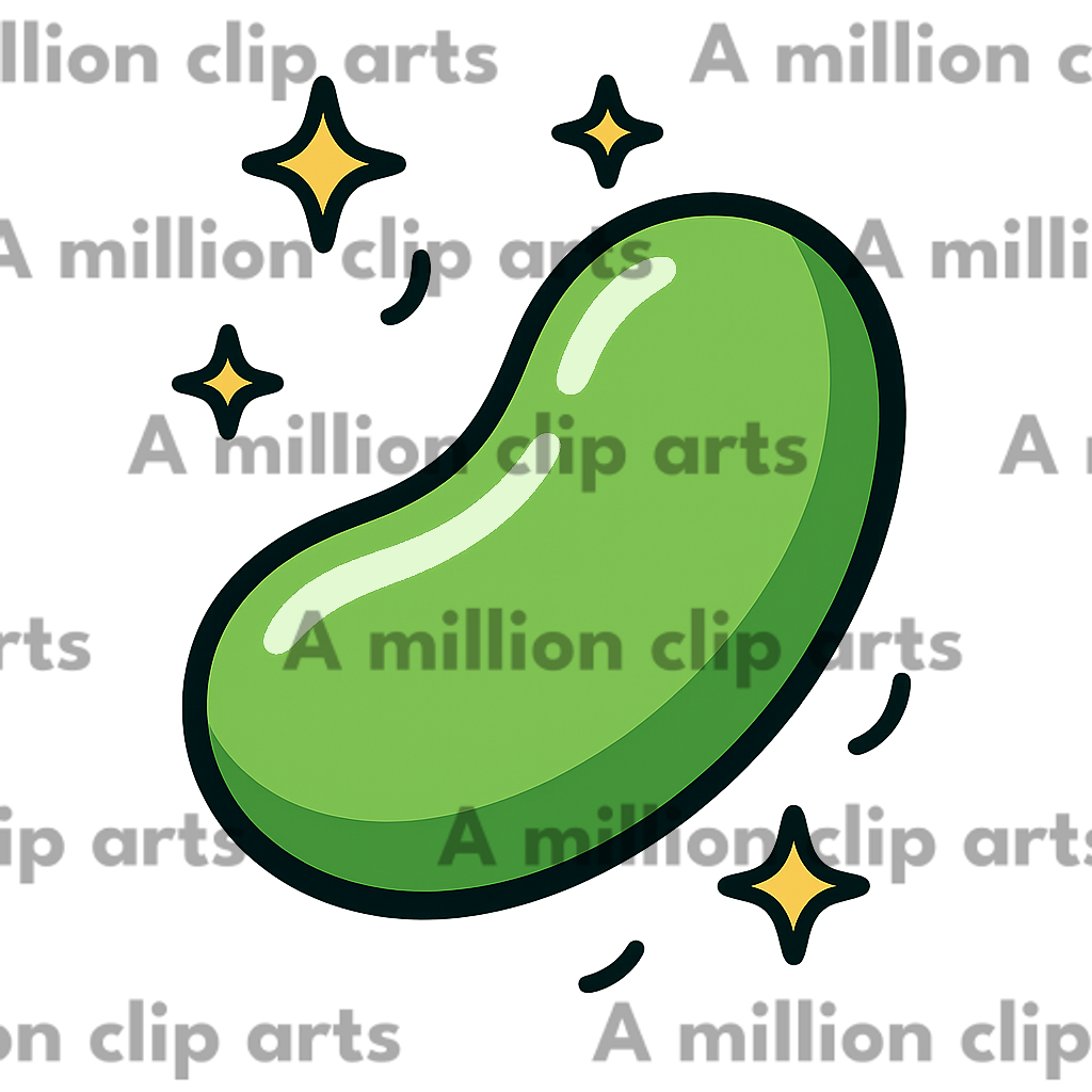 Shiny Green Bean clipart