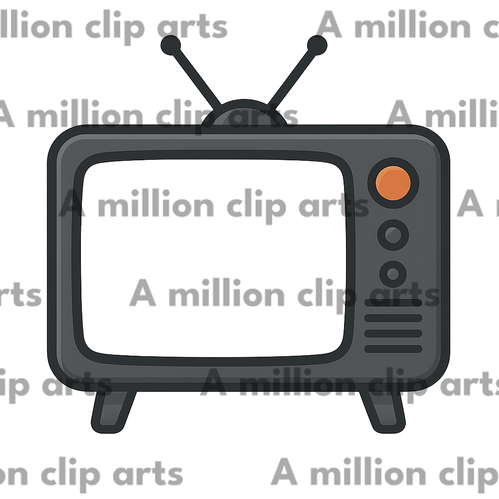 Vintage TV clipart