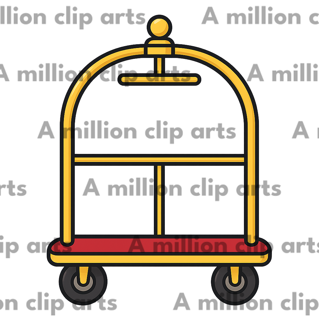 Luggage Cart clipart