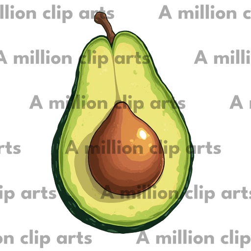 Avocado Half clipart