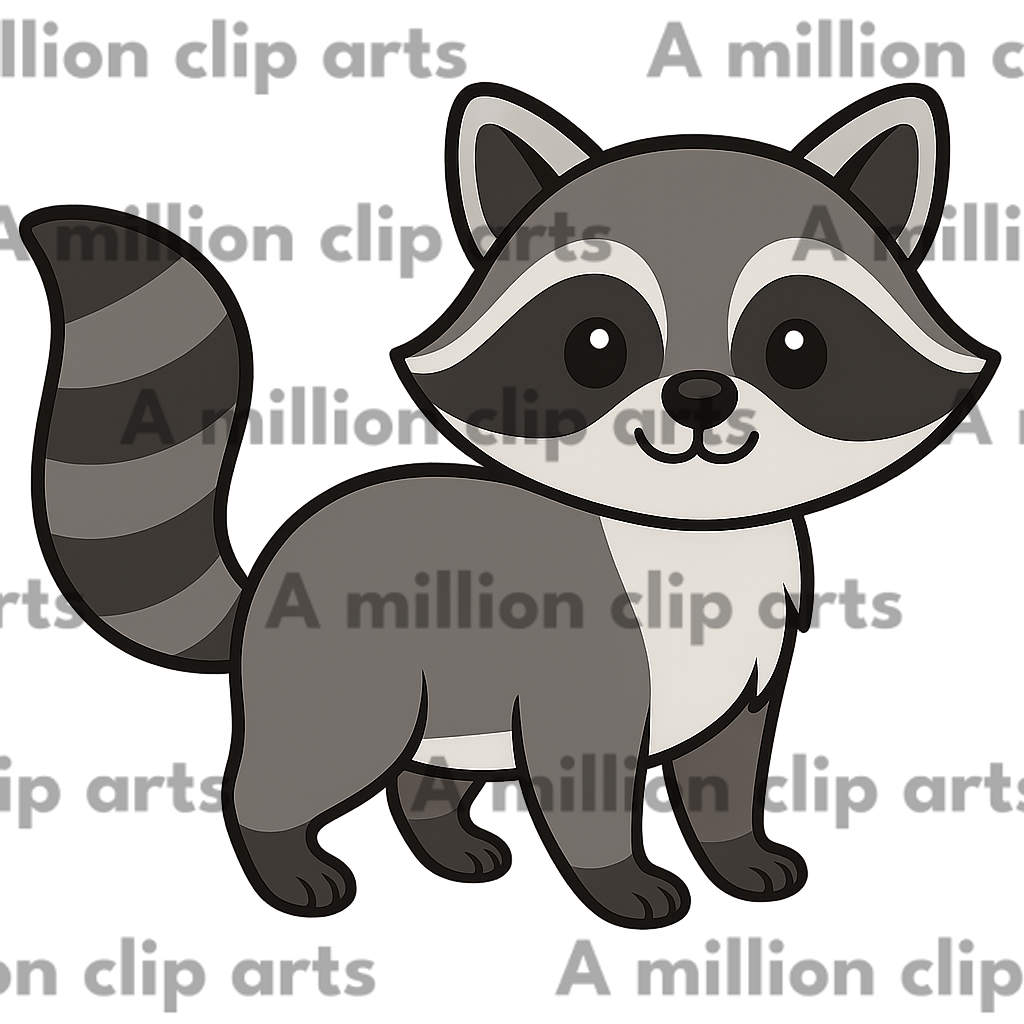 Cute Raccoon clipart