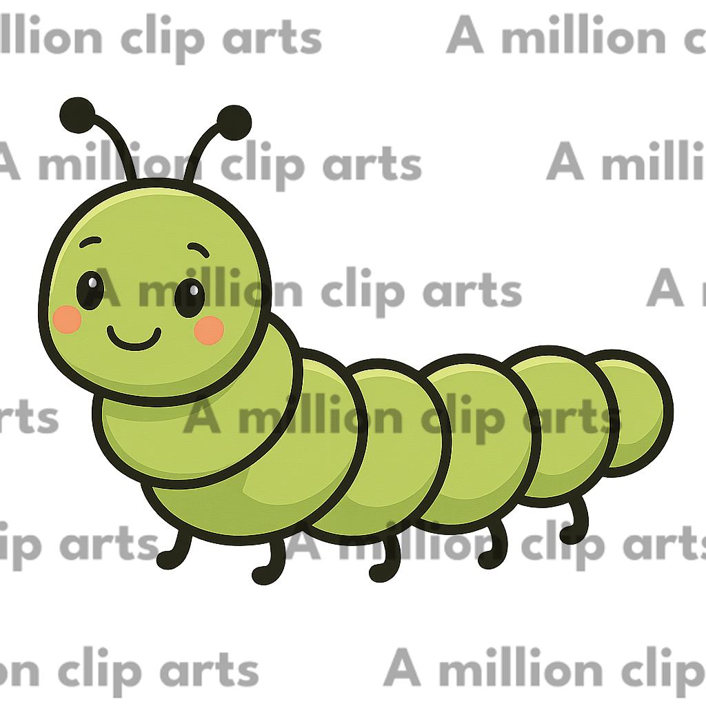 Happy Caterpillar clipart