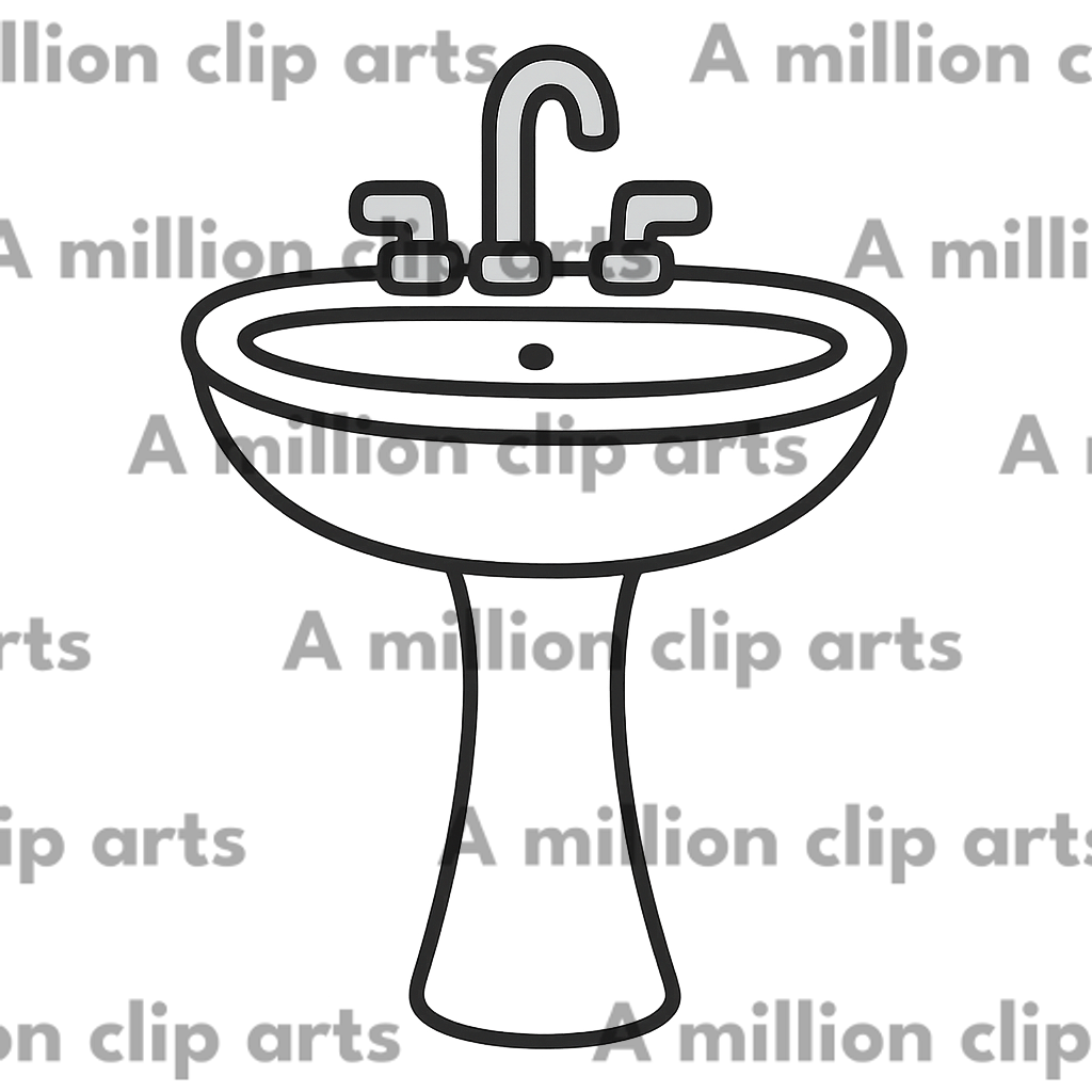 Pedestal Sink clipart