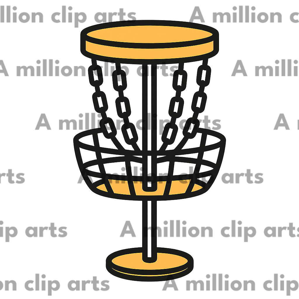 Disc Golf Basket clipart