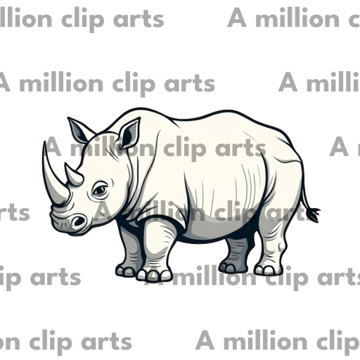 Cartoon Rhino clipart