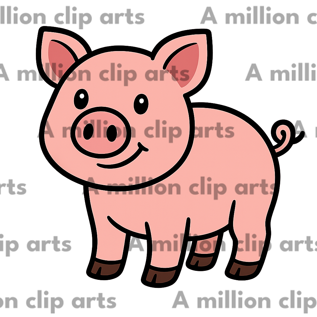 Happy Pig clipart
