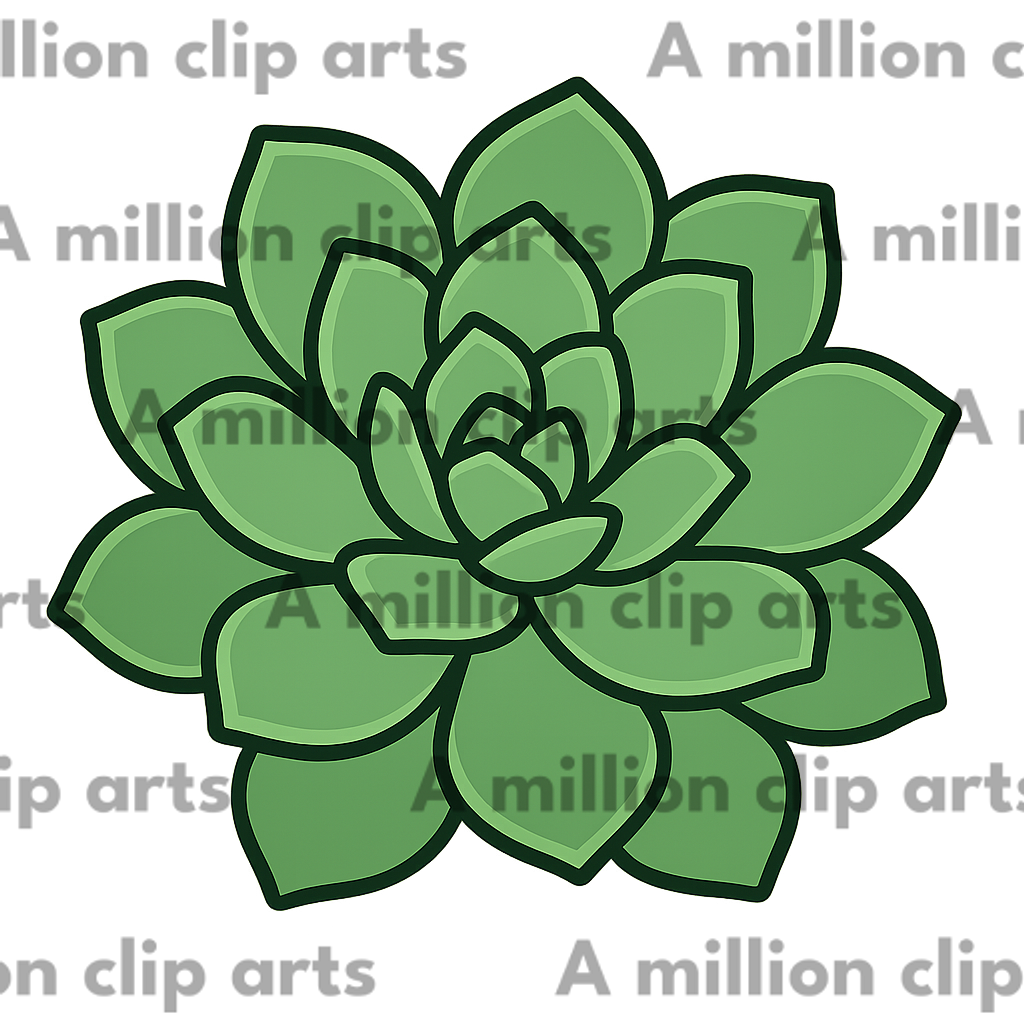 Green Succulent clipart