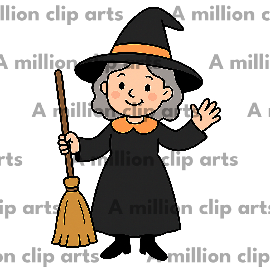 Cheerful Witch clipart