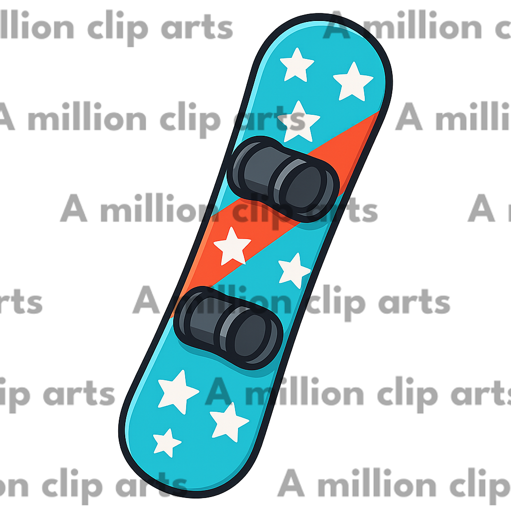 Starry Snowboard clipart