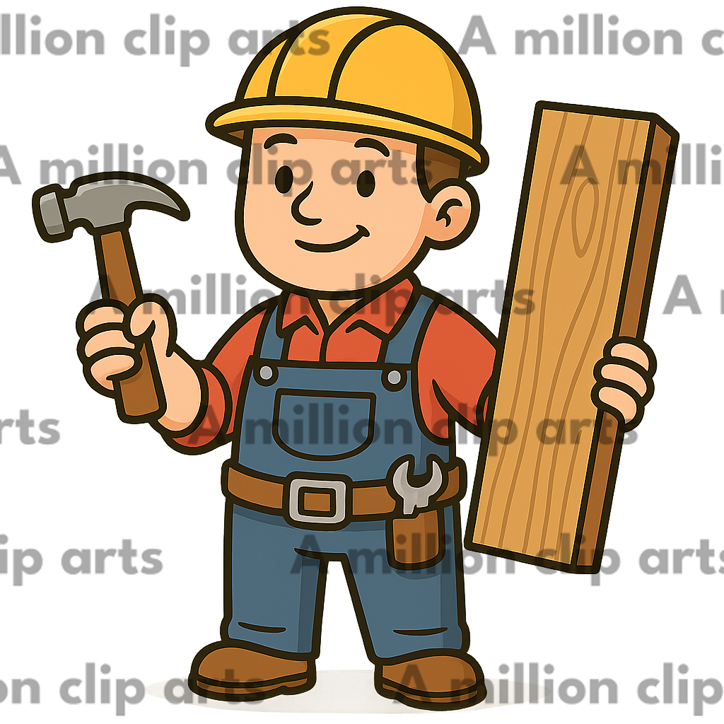 Happy Carpenter clipart