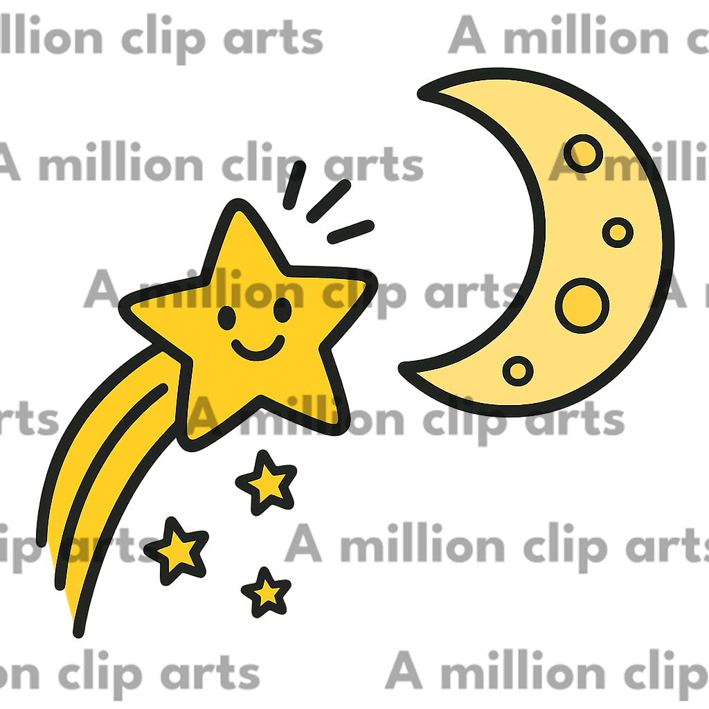Star Moon clipart
