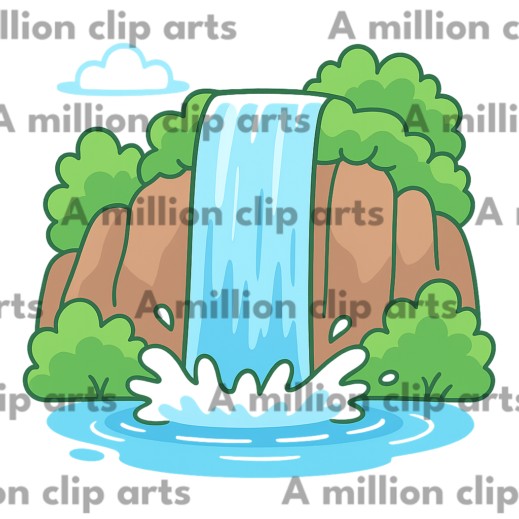 Waterfall Scene clipart