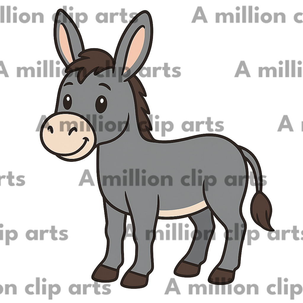 Happy Donkey clipart
