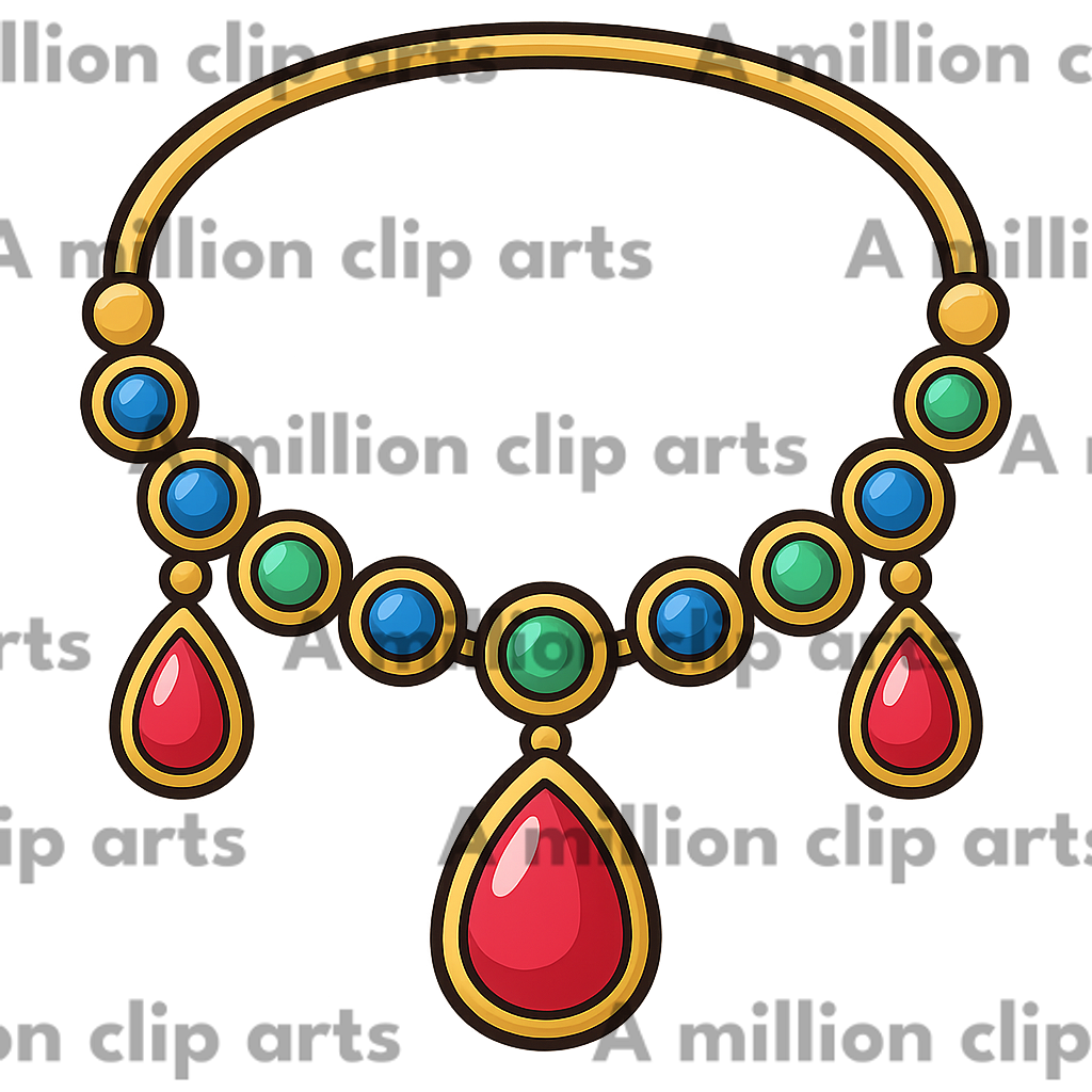Gemstone Necklace clipart