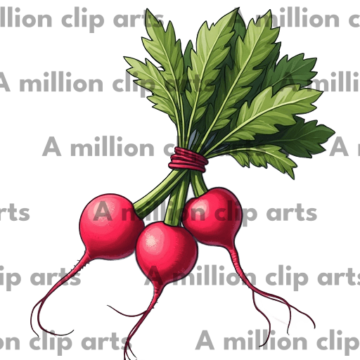 Bunch of Radishes clipart