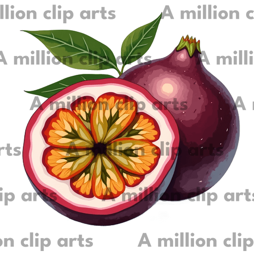 Mangosteen Fruit clipart