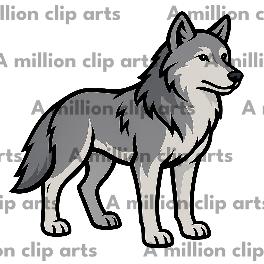 Gray Wolf clipart